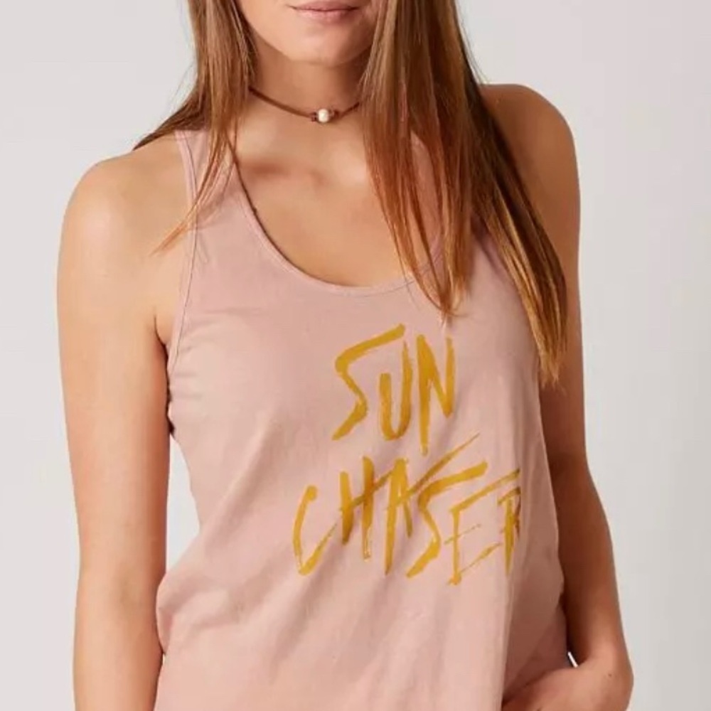 Amuse Society / Buckle Sun chaser Blush Rosewater Racerback tank top - Picture 10 of 12
